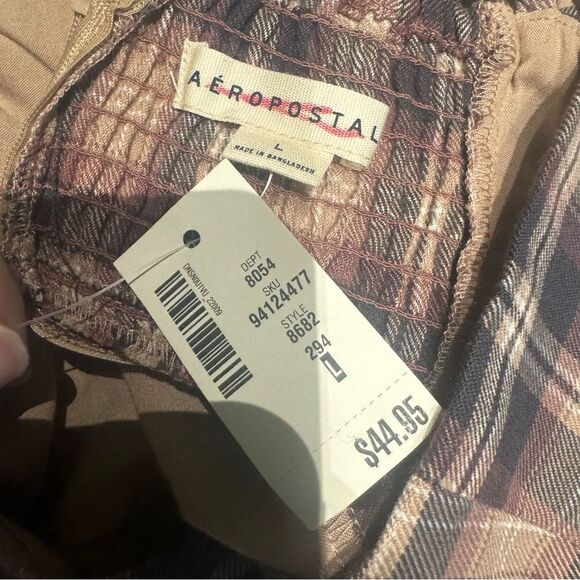 Aeropostale Plaid Scoop-Neck Slim Dress - NWT - Size Large - Picture 8 of 8